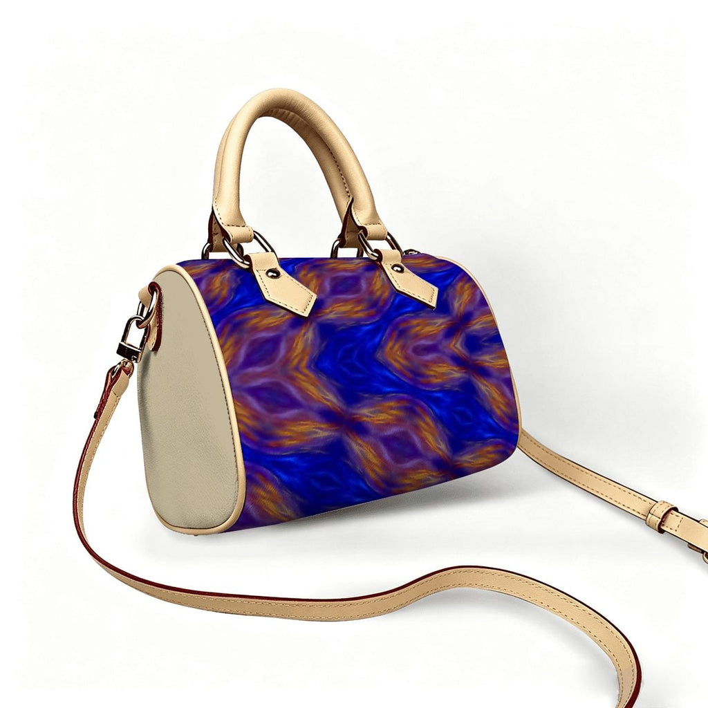PU Leather Barrel Bag Waterproof Crossbody Handbag Blazen Revo design