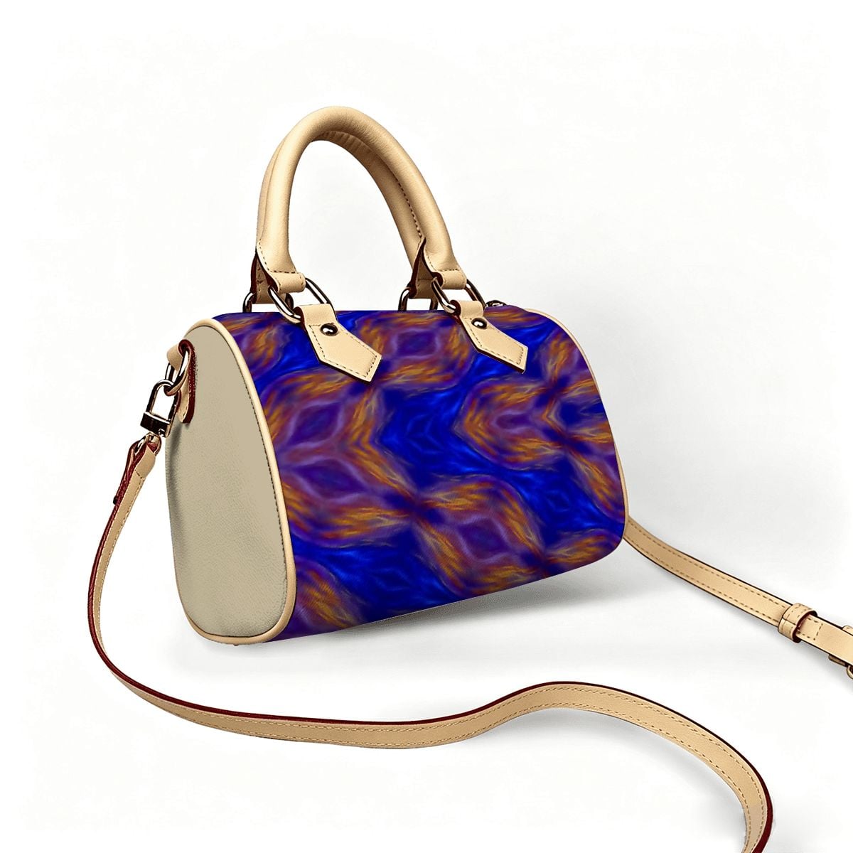PU Leather Barrel Bag Waterproof Crossbody Handbag Blazen Revo design