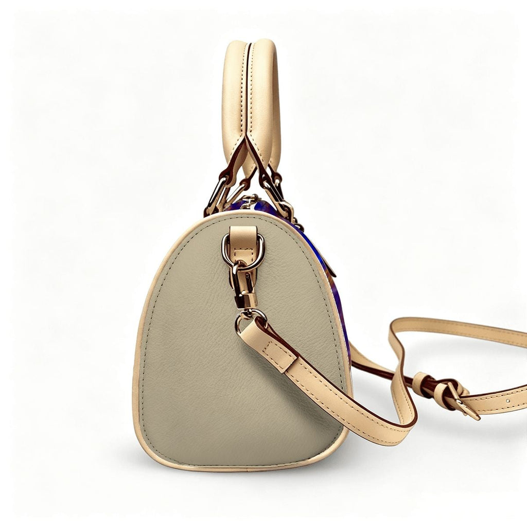 PU Leather Barrel Bag Waterproof Crossbody Handbag Blazen Revo design