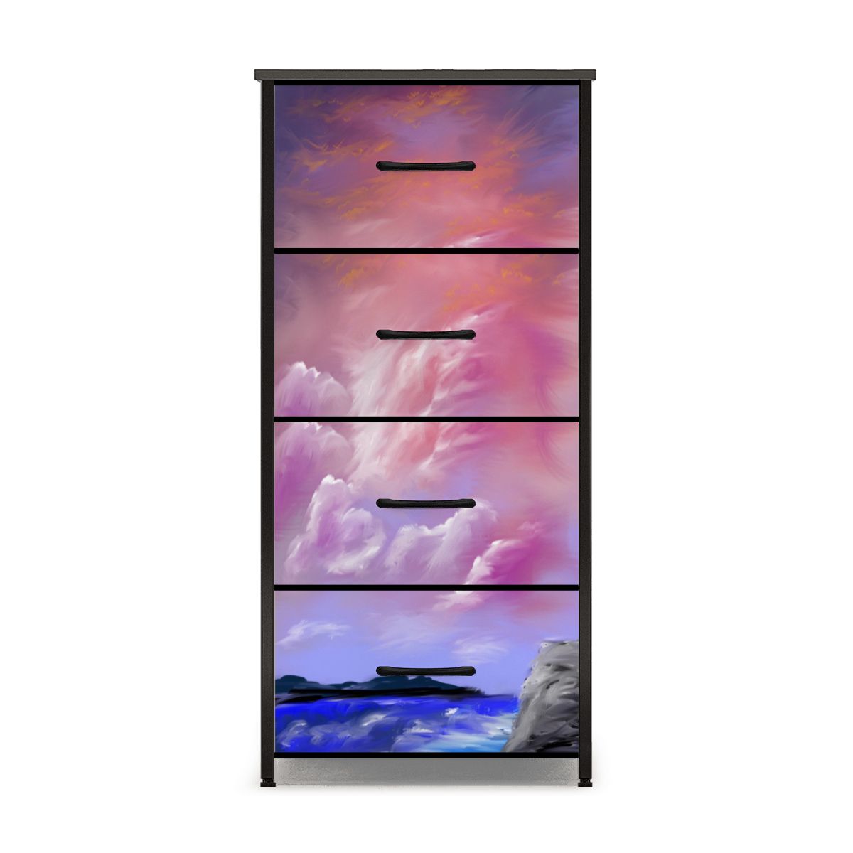 4 Drawer Dresser Pink Hue Sky