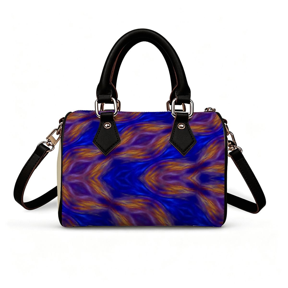 PU Leather Barrel Bag Waterproof Crossbody Handbag Blazen Revo design